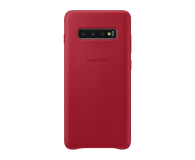 Etui Leather Cover do Samsung Galaxy S10 + czerwone - 478408 - zdjęcie 1